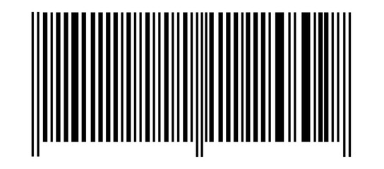 Unequal black barcode icon
