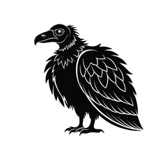 Fototapeta premium vulture vector black animal silhouette bird vector