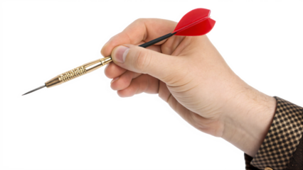 hand holding dart