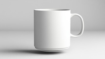 Obraz premium Blank White Coffee Mug Mockup Design Template Studio Shot