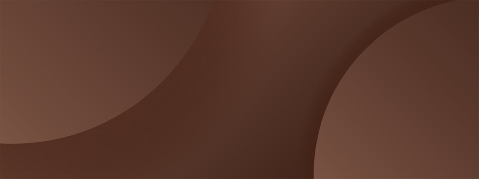 Mocha Mousse color 2025 Abstract background. Fashionable brown colour of 2025. Modern Banner template with copy space. Horizontal trendy vector backdrop.