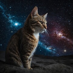 "Explore the idea of a cat’s nine lives being part of a larger cosmic plan."