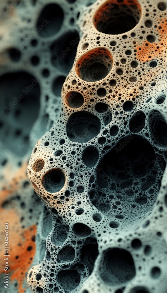 Fototapete abstract fractal cavern digital art depicting organic structures and intricate patterns