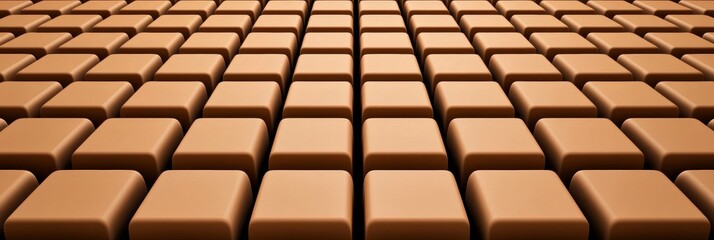 Obraz premium Minimalist grid pattern in mocha mousse hues on a clean background, ideal for contemporary design or tech-related projects 