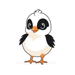 Fototapeta premium Adorable Little Penguin Chick Cartoon 