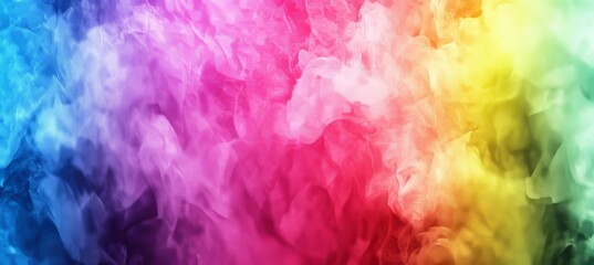 Fototapeta premium Abstract Vibrant Watercolor Cloud Background Texture with Soft Pink, Blue, Green, and Yellow Colors