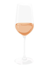 White wine glass png sticker, drink illustration design