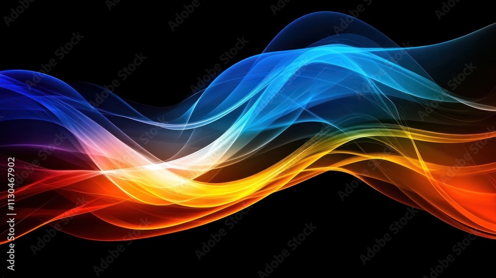 Aufkleber Abstract Colorful Wave Background Swirls Energy Flow Design