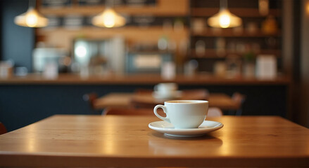 Fototapeta premium cup of coffee on a table