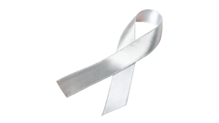white ribbon isolated on white