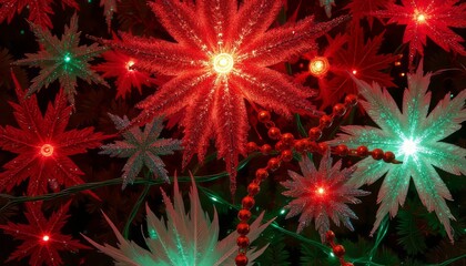 Fototapeta premium Festive Christmas Star Lights