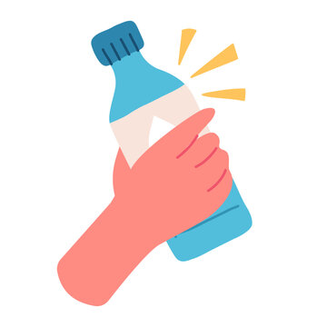 Stay hydrated water of bottle illustration