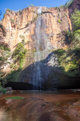 View of Cânion Encantado (Enchanted Canyon) and it's beautiful waterfalls at Serras Gerais - Almas, Tocantins