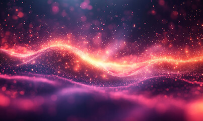 Fototapeta premium Abstract digital background with glowing connections and network lines on a dark blue background
