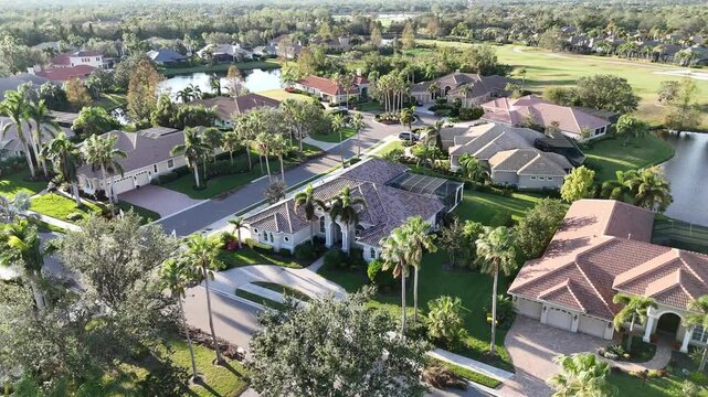 palm trees and golf courses of Lakewood Ranch Florida Country Club real estate