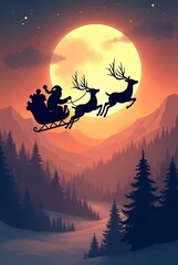 sunset in the mountains