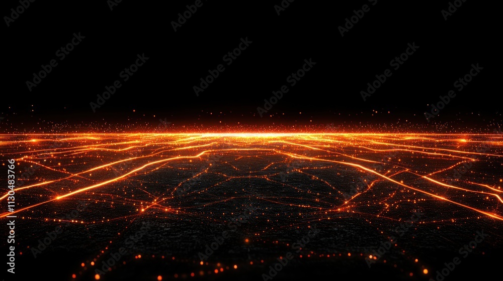 Poster fiery orange glowing lines abstract background texture