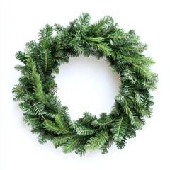 Christmas wreath christmas plant fir isolated on white background