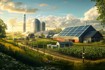 Obraz premium Smart Farms: Harnessing Automation Systems to Minimize Energy Consumption and Enhance Sustainability in Agriculture