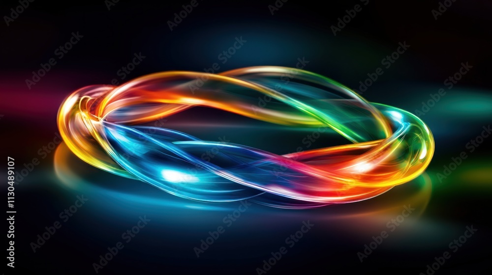 Poster abstract rainbow swirl energy light flow design background