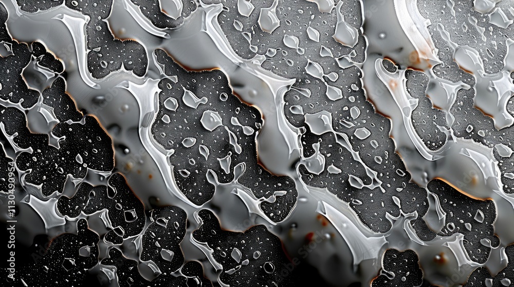 Aufkleber close-up of raindrops on a spiderweb, creating a beautiful natural pattern.