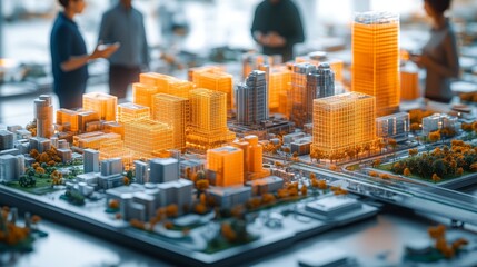 3D Urban Planning Interface with Interactive Modern City Model