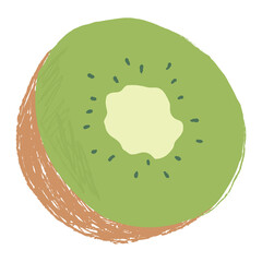 Png pastel hand drawn kiwi fruit clipart