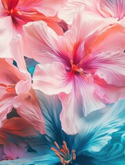 Fototapeta premium Vibrant Floral Abstract Art