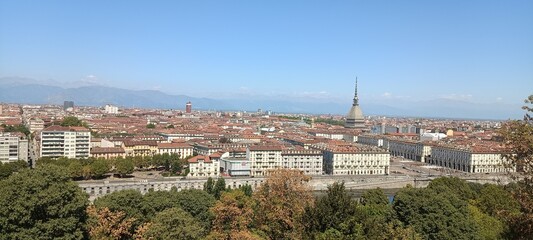 Fototapeta premium panoramic view of Turin city