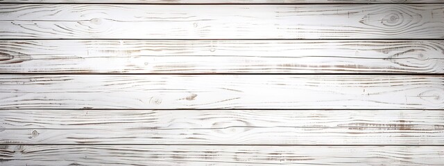 Obraz premium Vintage white wood background texture with knots and nail holes Old painted wood wall White 
