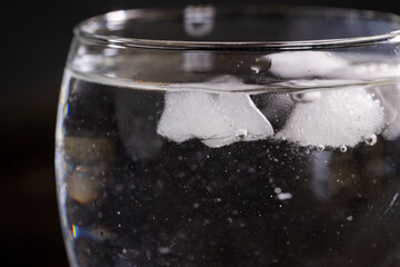 cold mineral water with a lot of gases and bubbles