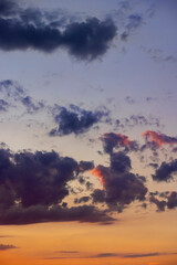 Obraz premium beautiful multicolored sky during sunset