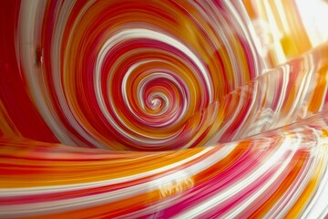 Fototapeta premium Overlapping spirals of pink, orange, and white light, symbolizing playful joy and happiness