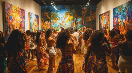 Fototapeta premium Unique Cultural Parties Celebration Diversity Joyous Gathering Social Event Vibrant Atmosphere Colorful Decorations Fun Experience Memorable Moments Photography For Marketing And Commercial Use