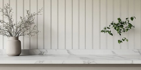 Obraz premium Elegant White Marble Countertops