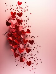 Elegant Valentine's Day Wall Decoration with Heart Shapes