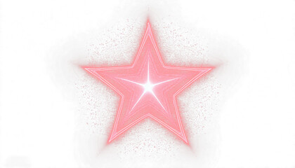 Obraz premium Radiant Red Star Glow with Dust and Light Effect on White Background