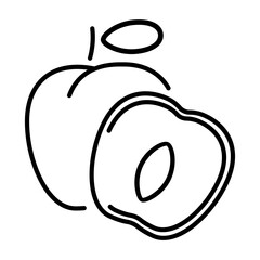 Obraz premium Plum icon element Outline PNG - isolate transparent background