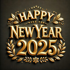 2025 Happy New Year Background Design