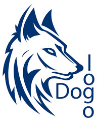 Fototapeta premium dog logo creative and original for your business or company logotype vector illustration isolated on white background