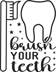 Fototapeta premium brush your teeth SVG