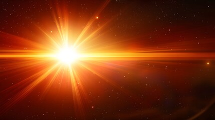 Fototapeta premium Radiant Starburst Illuminates Cosmic Dark Space Background