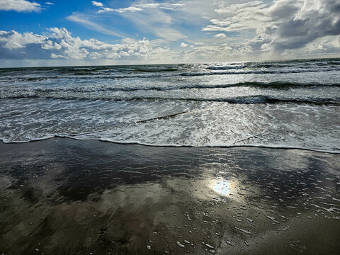 Am Strand von Blavand in D&auml;nemark