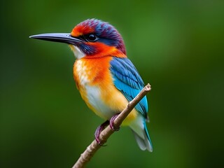 South Philippine Dwarf Kingfisher bird, this one most rarest 1th place bird in the world