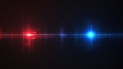 Fototapeta premium 2 dotted blue red colors tech background.