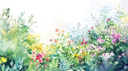 spring meadow with flowers