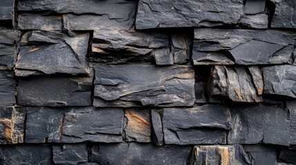 Fototapeta premium Black stone texture background.