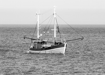 Fisherman's boat fishing on the North Sea