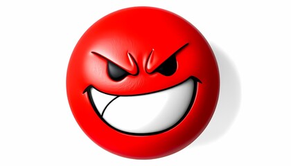 Angry Red Face Emoji Expressing Frustration