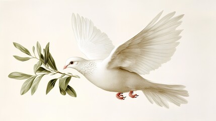 Fototapeta premium white dove in the sky
